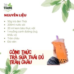 Trà sữa thái đỏ và 2 cách pha thơm ngon tại nhà Trà sữa Thái Đỏ Trân Châu